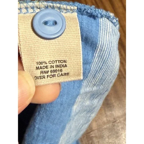 Ruff Hewn Men’s Shirt XXL Polo Blue Stripe Short Sleeve - Picture 3 of 5